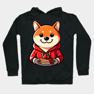 Shiba Inu Strawberry Pancakes Selfie Time Hoodie